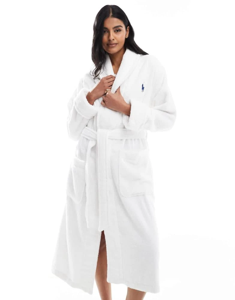 Ralph Lauren Polo Ralph Lauren dressing gown in white with bear print 2