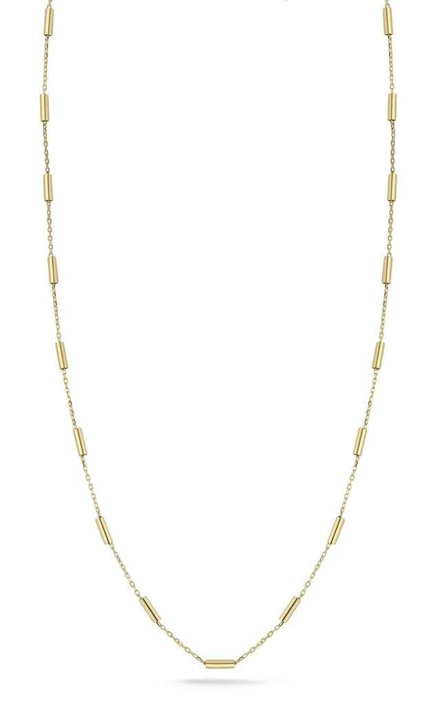 Ember Fine Jewelry 14K Gold Cylinder Station Necklace