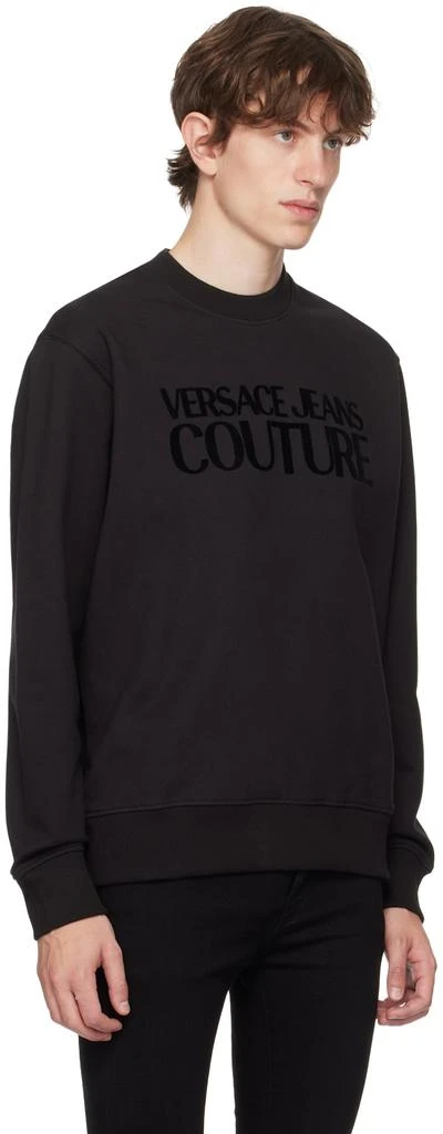 Versace Black Flocked Sweatshirt 2
