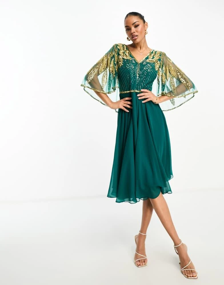 Shop Virgos Lounge maxi cape dress in teal on Sale at BeyondStyle  Get 49%  Off Virgos Lounge maxi cape dress in teal with Limited-Time Flash Deals,  Exclusive Discounts, and Special Offers.