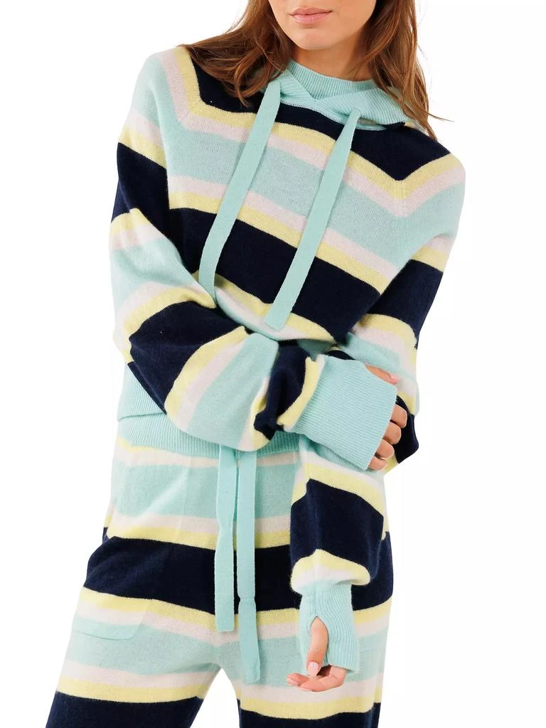 CRUSH CASHMERE Vic Cashmere Striped Hoodie 1