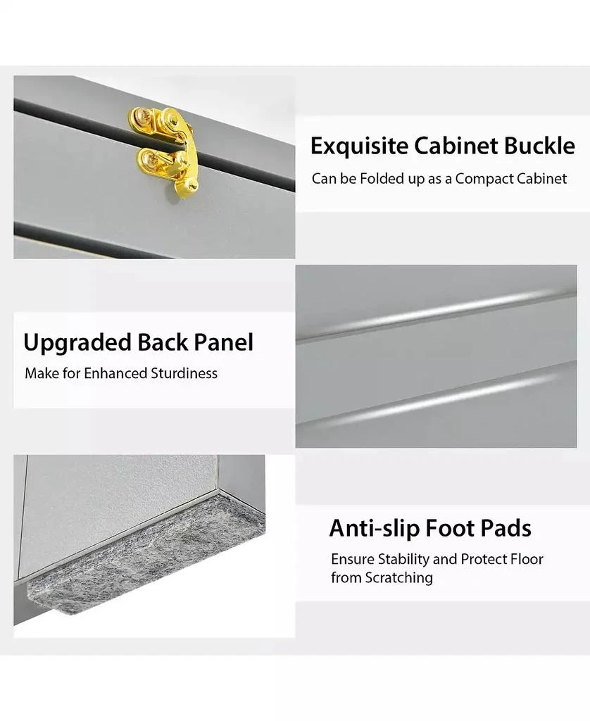 GOUUN Wall-Mounted Fold-Out Convertible Floating Desk Space Saver 8