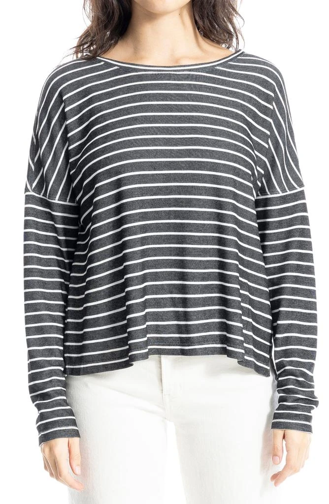Max Studio Long Sleeve Bubble Hem Knit Top 1