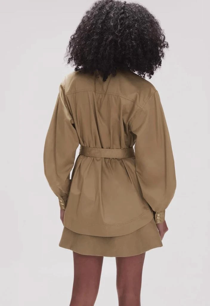 Aje Louise Belted Shirt In Desert Khaki 3