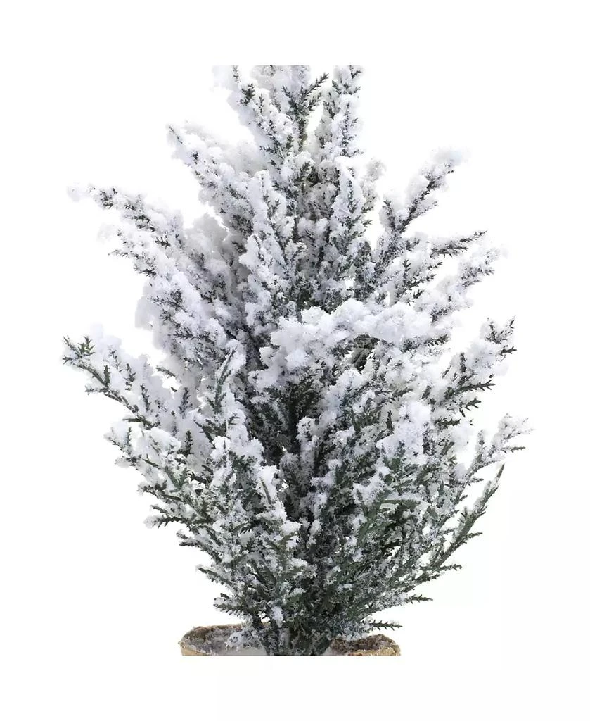 Slickblue Premium Potted Snowy Pine Tree Set (Set of 6) - Authentic-Looking 12" Artificial Trees for Seasonal and Holiday Delights 3