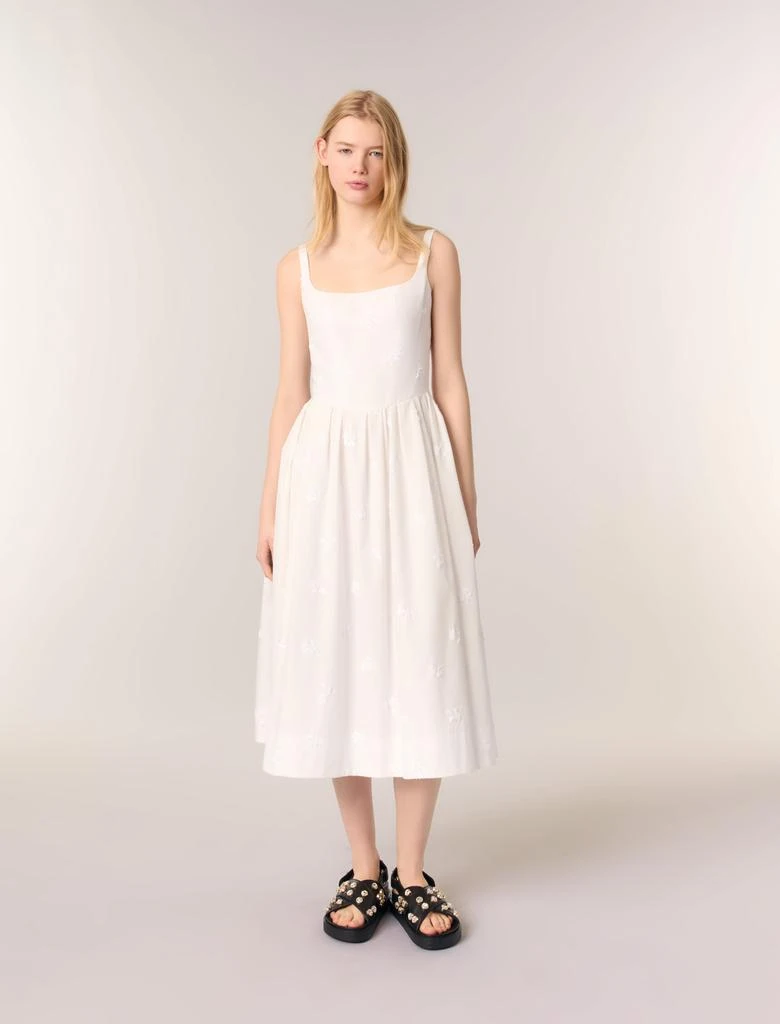 Maje Maje Woman's polyester Embroidered cotton midi dress for Spring/Summer 1