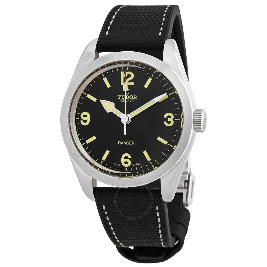 Tudor Ranger Automatic Black Dial Men's Rubber and Leather Watch M79950-0002 1