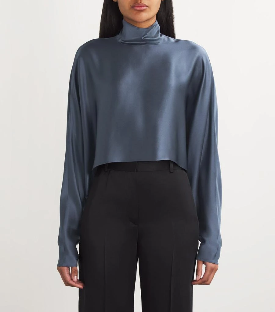 LAPOINTE Satin Kaftan Top 3
