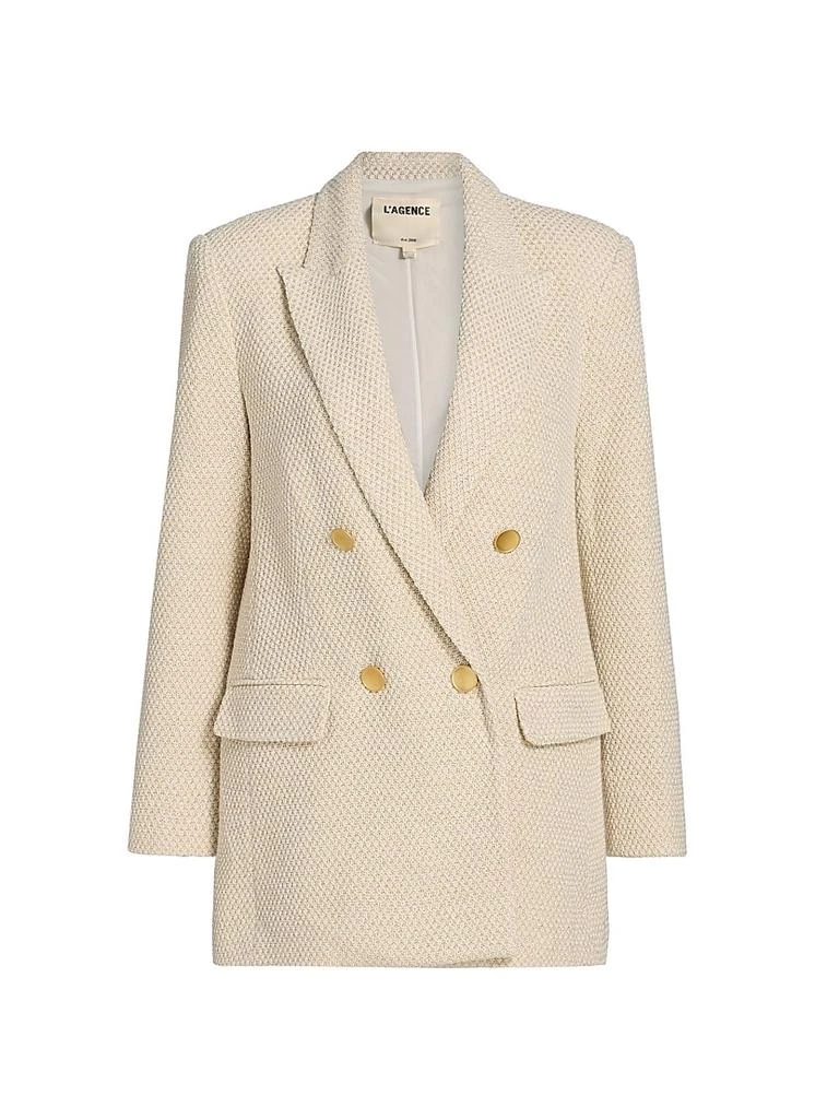 L'Agence Riva Tweed Double-Breasted Blazer 1