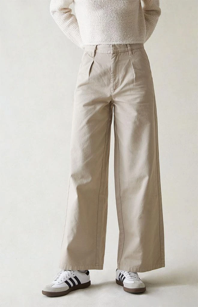 PacSun Tan Wide Leg Trousers 2