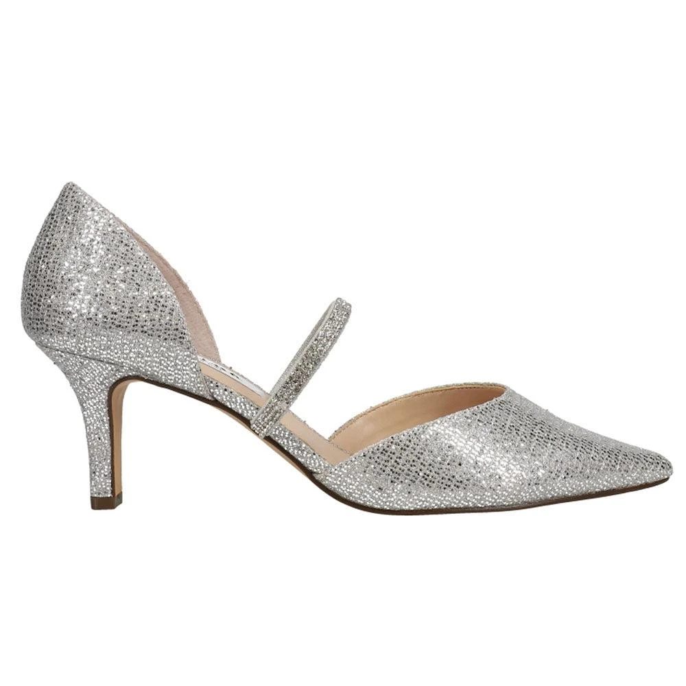 Nina Brystol Metallic Glitter Pointed Toe Evening Pumps 1