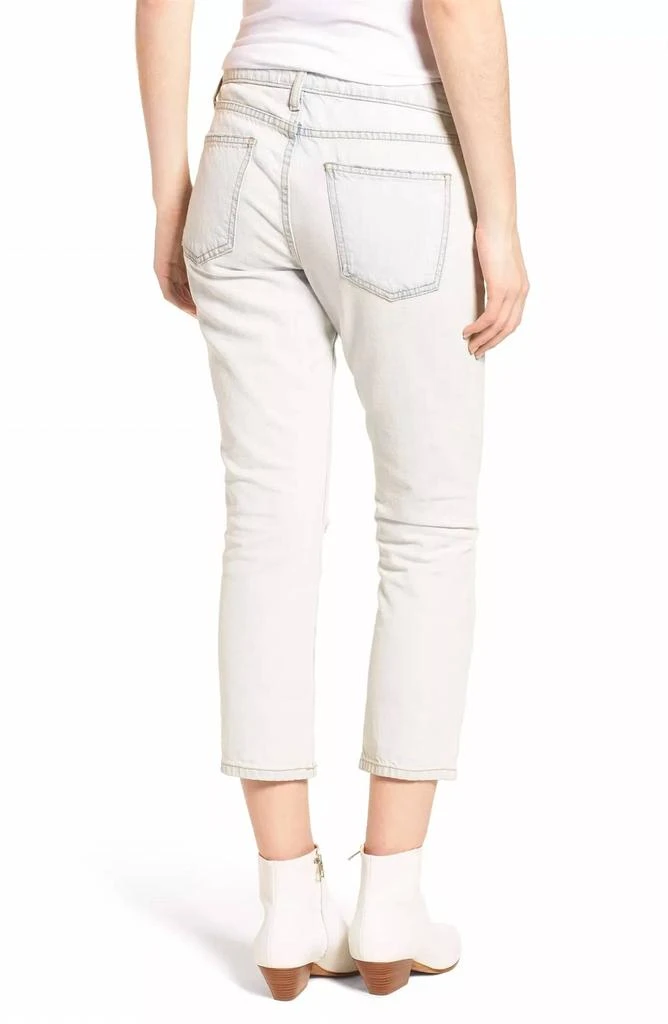 Current Elliott The Cropped Straight Leg Destroy Ankle Jean In Blue 3