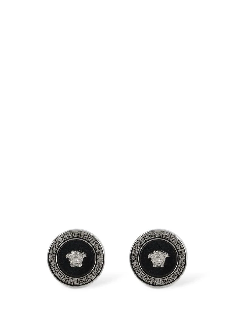 Versace Metal Logo Earrings 1