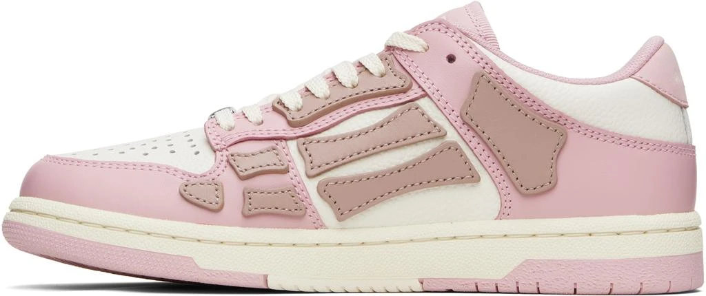 AMIRI Pink & White Skel-Top Low Sneakers 3