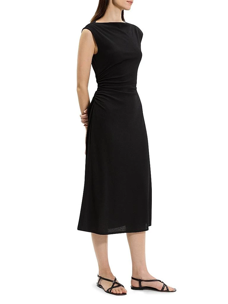 Theory Drape Boatneck Midi-Dress 3