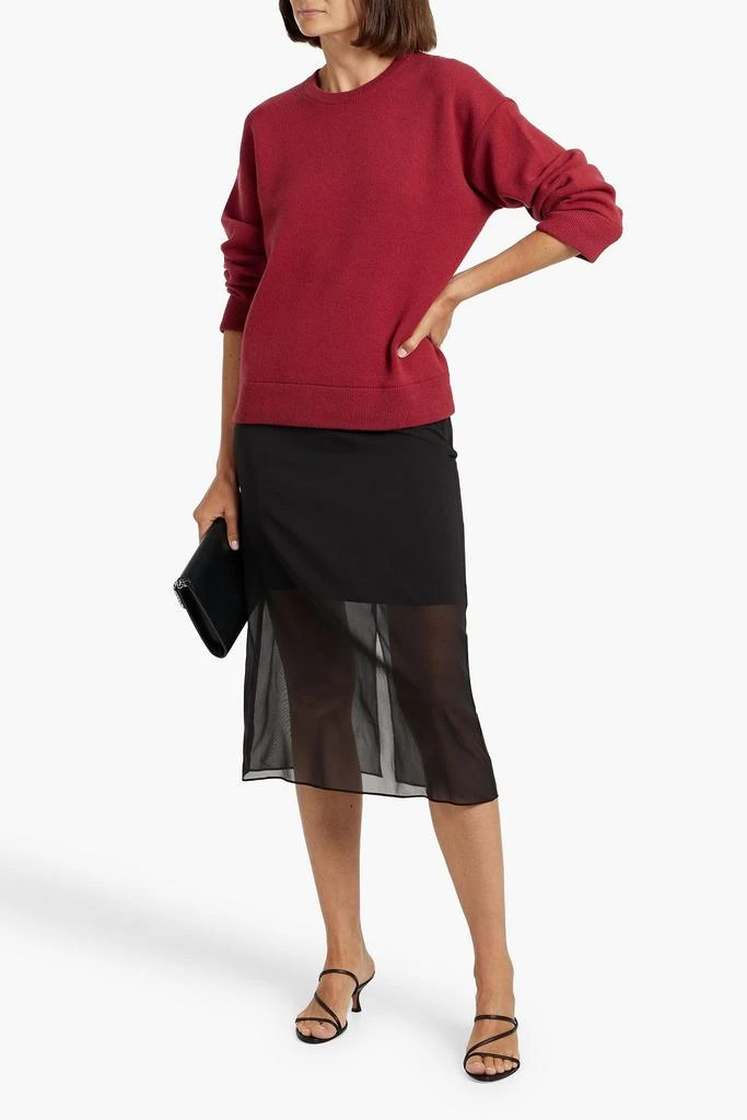 Vince Silk-blend chiffon midi skirt 2