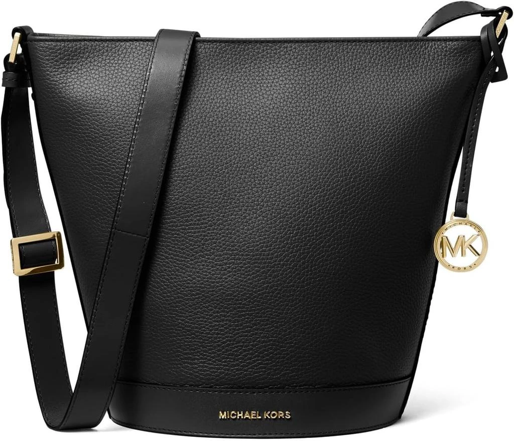 MICHAEL Michael Kors Michael Kors Townsend Medium Top Zip Bucket Messenger, Black 1