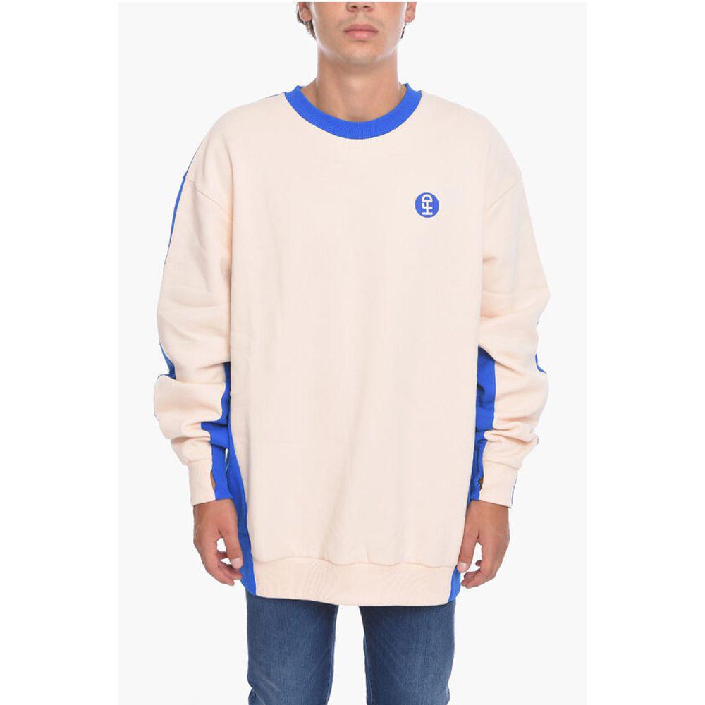 Honey Fucking Dijon Honey Fucking Dijon Two-Tone Fleeced Cotton Crew-neck Sweatshirt