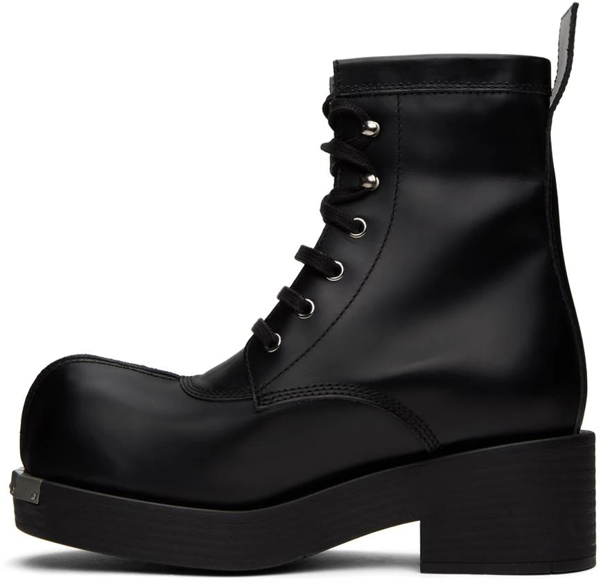 MM6 Black Patent Leather Ankle Boots 3