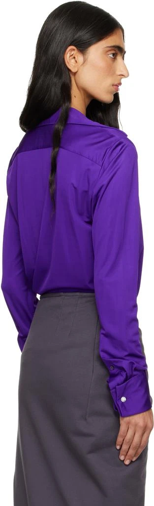 Dries Van Noten Purple Satin Shirt 3