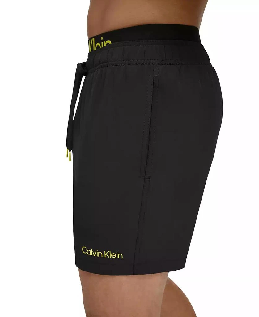 Calvin Klein Men's Logo Elastic Waist Modern Euro 5" Volley Swim Trunks 3
