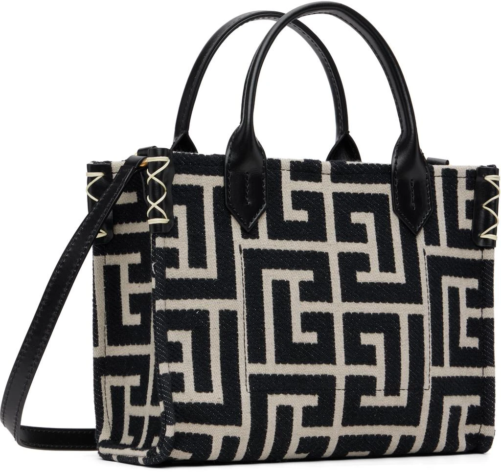 Balmain Black 
Off-White B-Army Small Monogrammed Bag 3