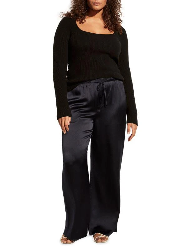 Vince Plus Satin Silk Drawstring Pants 1