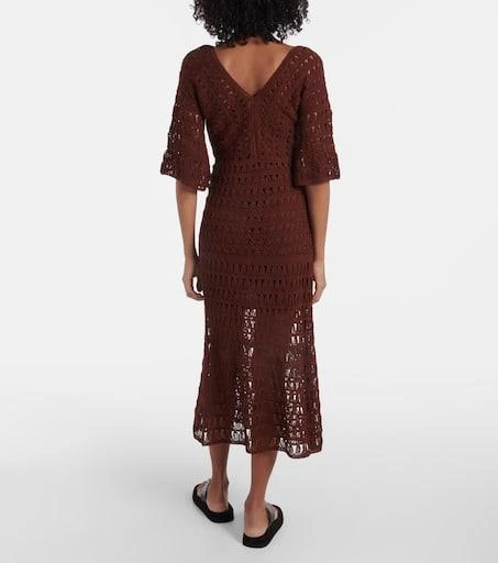 ANNA KOSTUROVA Marissa cotton crochet midi dress 3