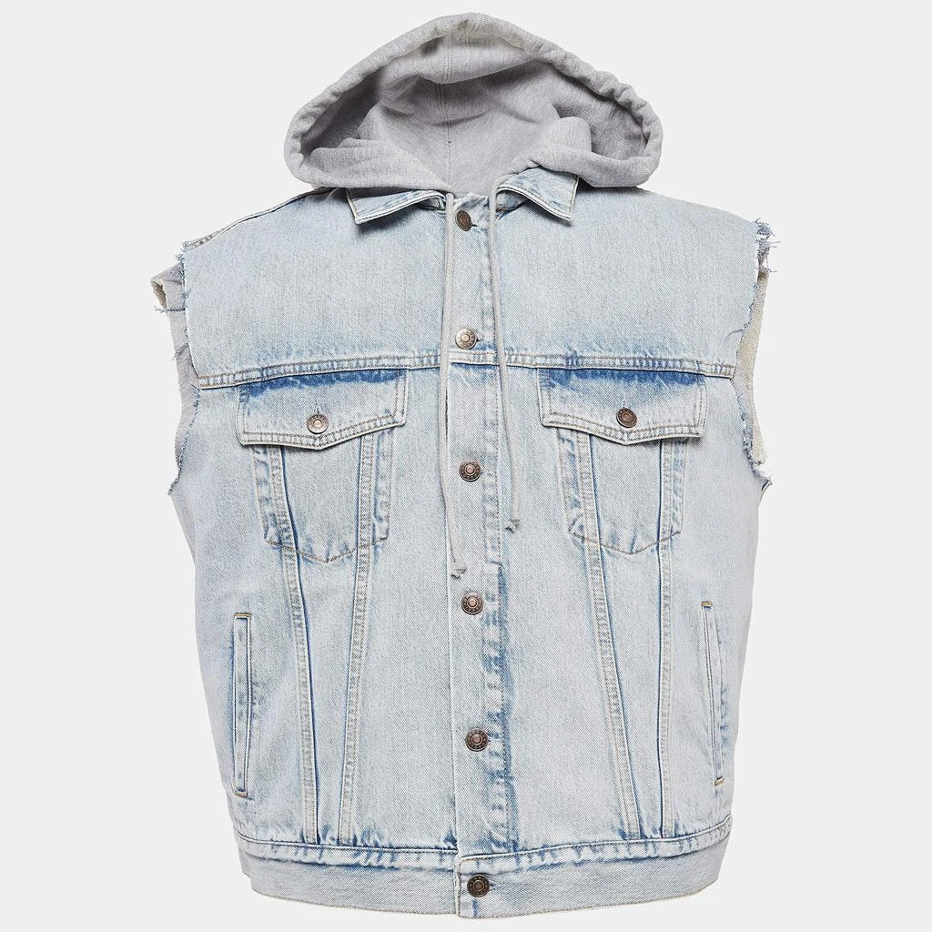 Gucci Gucci Blue  
Hollywood Babylon
 Denim Hooded Vest Jacket L 1