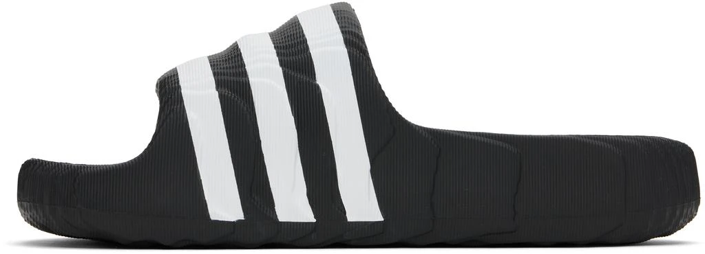 Adidas Black Adilette 22 Pool Slides 3