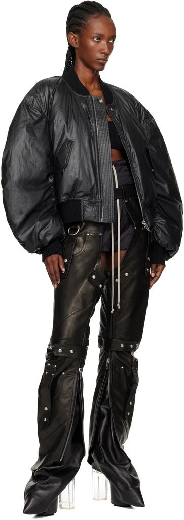 Rick Owens Black Concordians Leo Prothmann Edition Chaps Leather Trousers 4