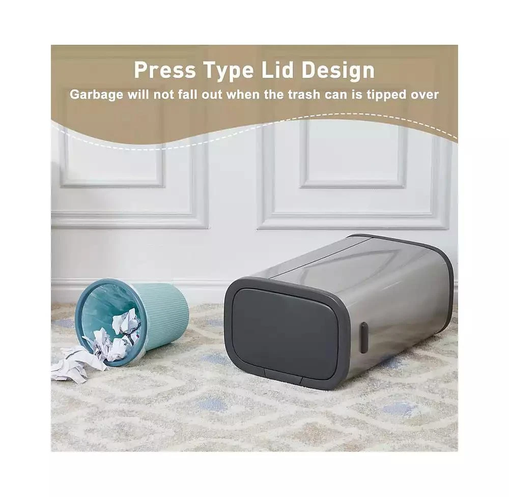 gaomon 14.5 Gallon Automatic Trash Can with Lid - Smart Motion Sensor Design, 55L Capacity, Perfect for Kitchen, Bathroom, Bedroom 
Office 8