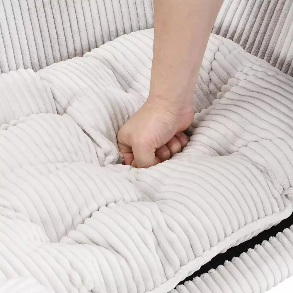 Zeus
Ruta Beige Corduroy Elevated Pet Couch with Wood Legs 10