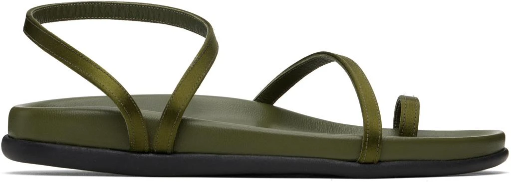 ANCIENT GREEK SANDALS Khaki Eleftheria Footbed Sandals 1