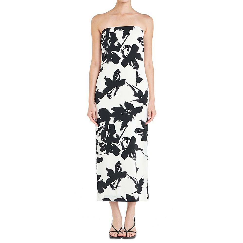 endless rose Women's Printed Strapless Maxi Dress