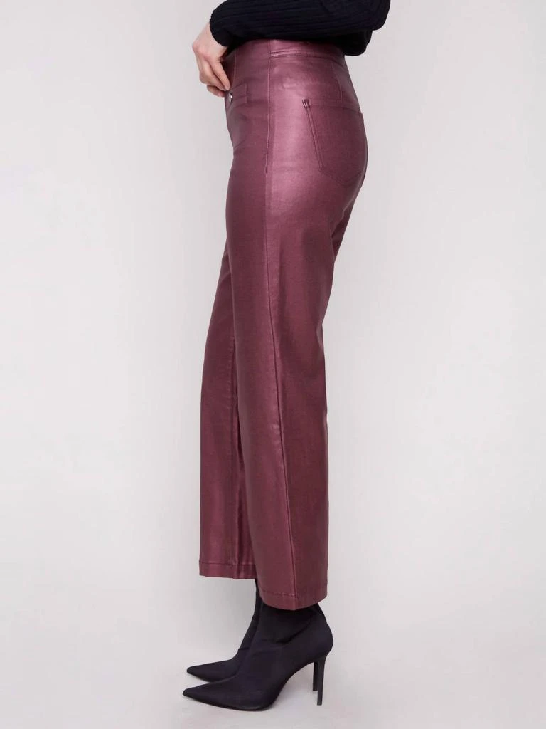 CHARLIE B Charlie B - Metallic Wax Flared Pants 2