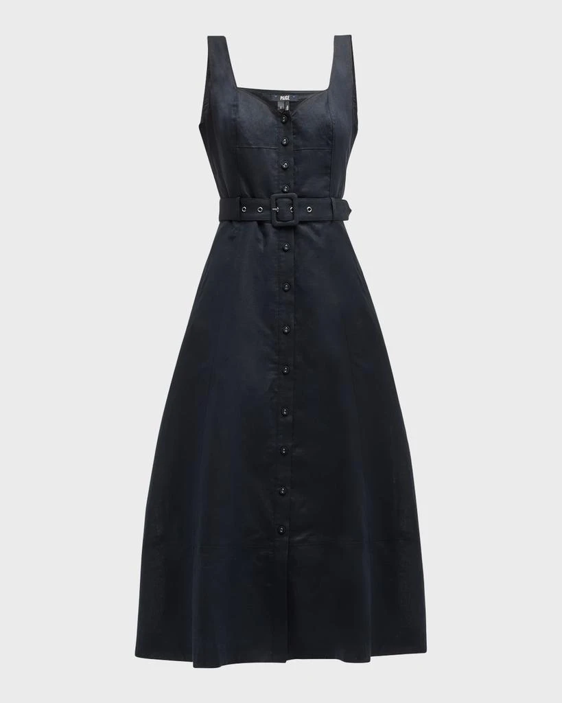 Paige Arienne Belted A-Line Midi Dress 2