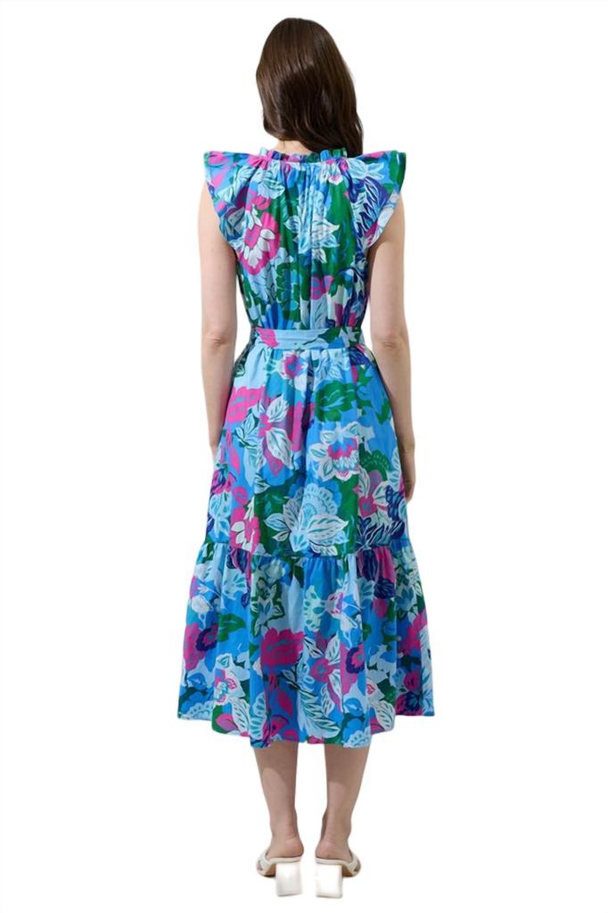 Sugarlips Sugarlips - Lavera Floral Button Down Midi Dress