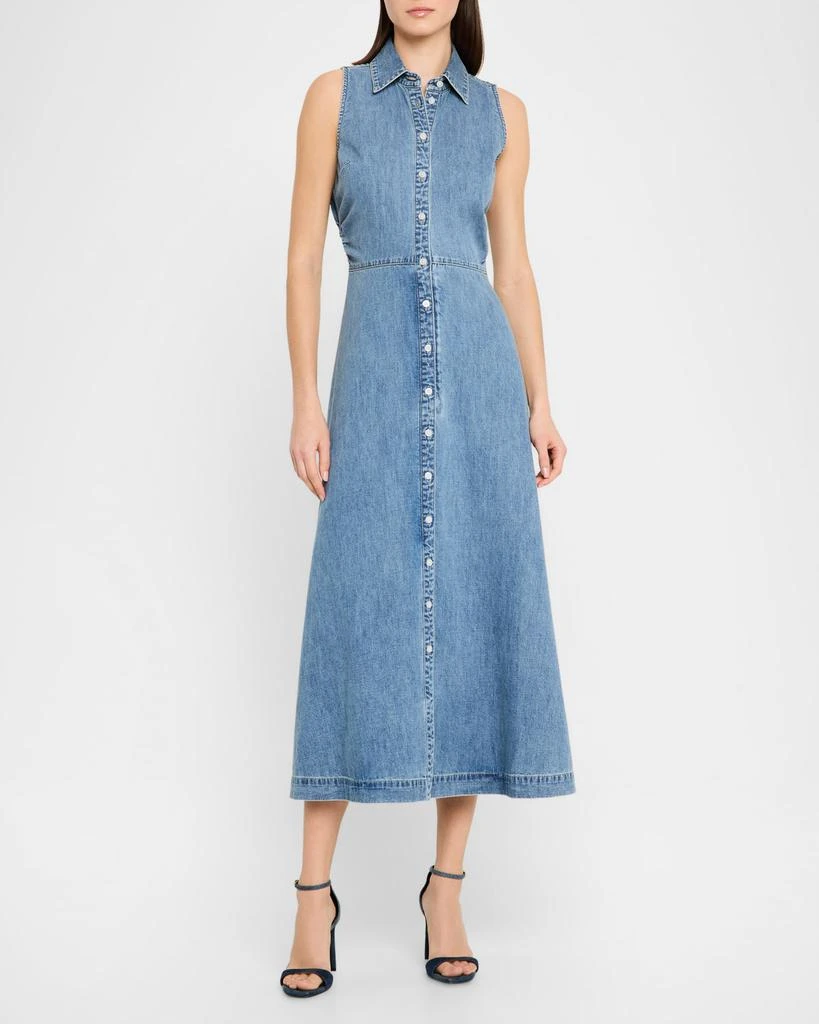 Fuller Sleeveless Denim Midi Dress  On Sale Now with Up to 50% Off |  Discover Exclusive Deals & Savings at BeyondStyle  Authentic VERONICA BEARD  Women|women's clothing|women|dresses with Limited-Time Discounts, Free