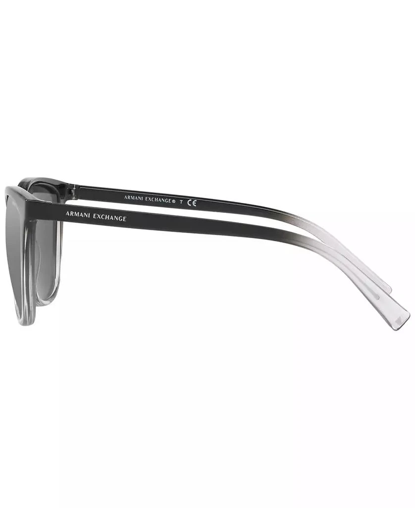 Armani Exchange Women's Low Bridge Fit Sunglasses, AX4077SF 56 3