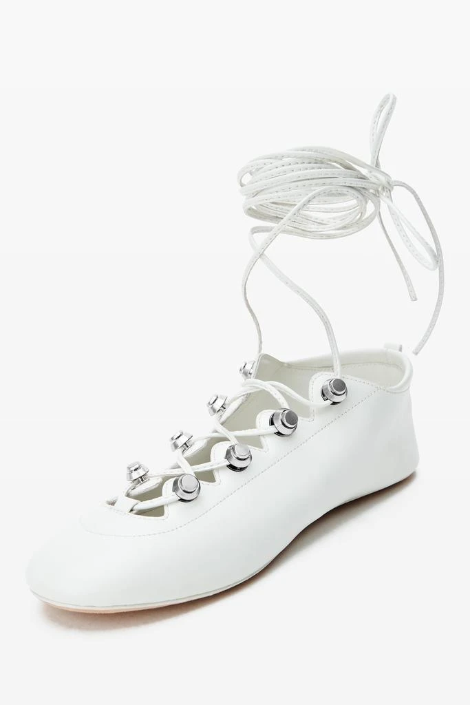 Alexander Wang Vyolette Lace-Up Flat in Leather 2