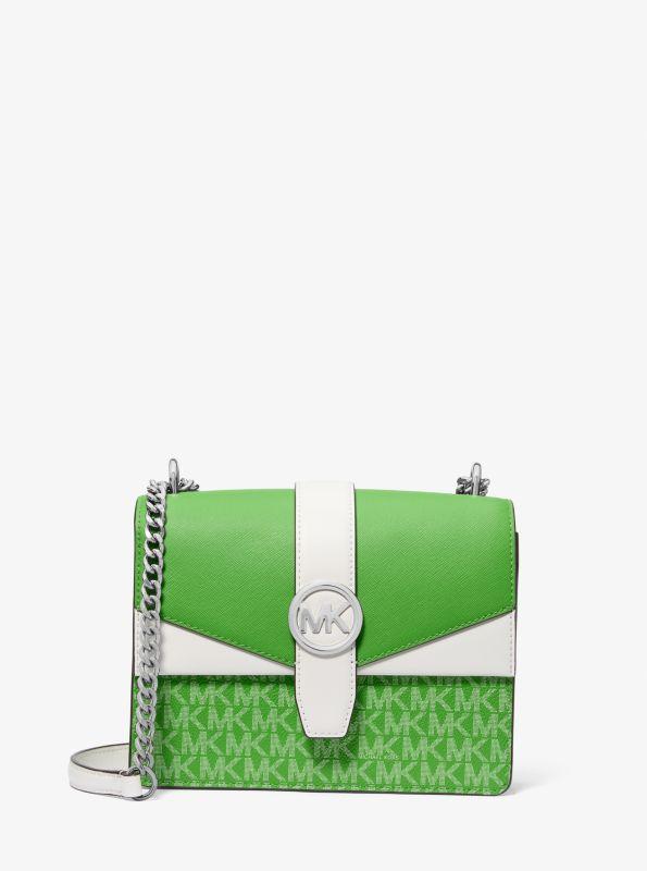 Michael Kors Greenwich Small Color-Block Signature Logo Crossbody Bag
