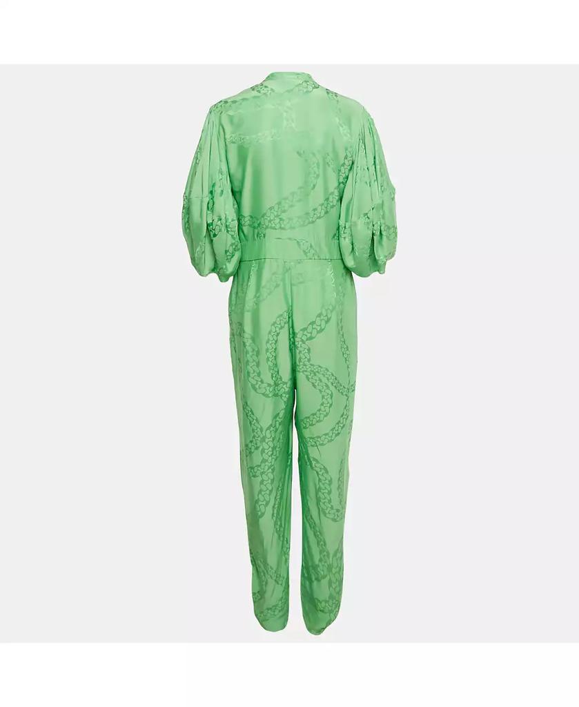 Pre-Owned Stella McCartney Women's Green Jacquard Tie Detail Jumpsuit