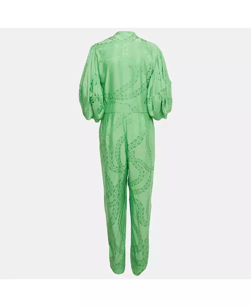 Pre-Owned Stella McCartney Women's Green Jacquard Tie Detail Jumpsuit 2