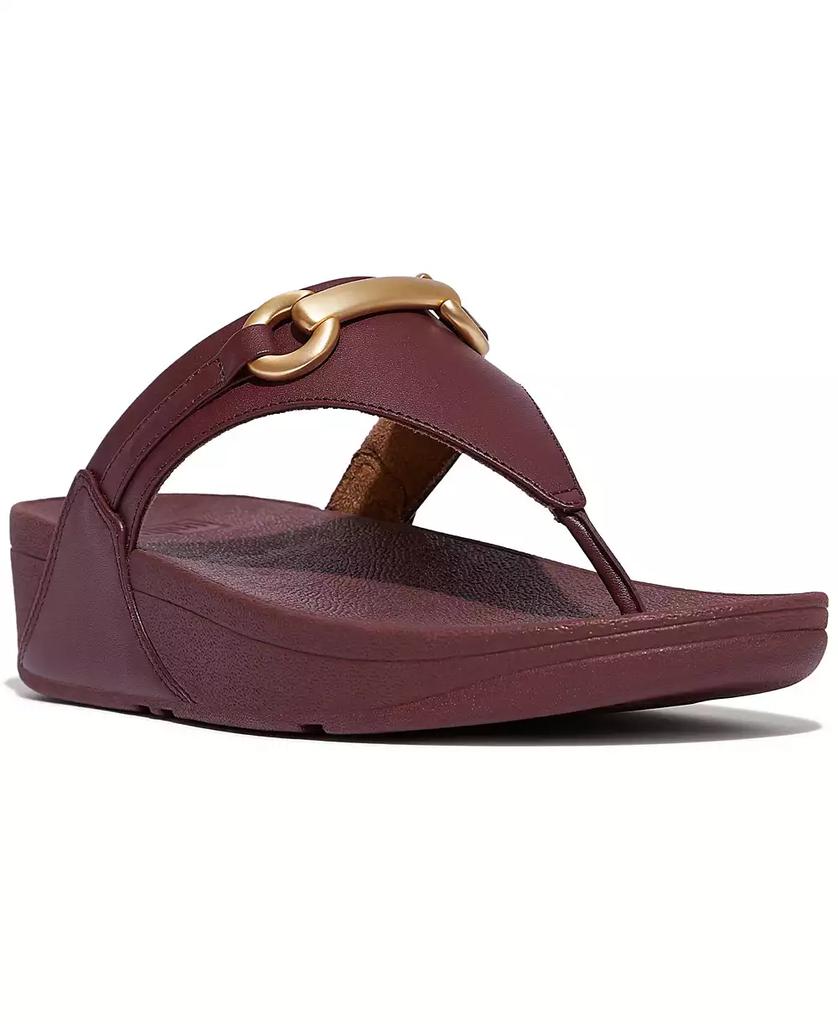 FitFlop Women's Lulu Chunky Snaffle Leather Toe-Post Sandals