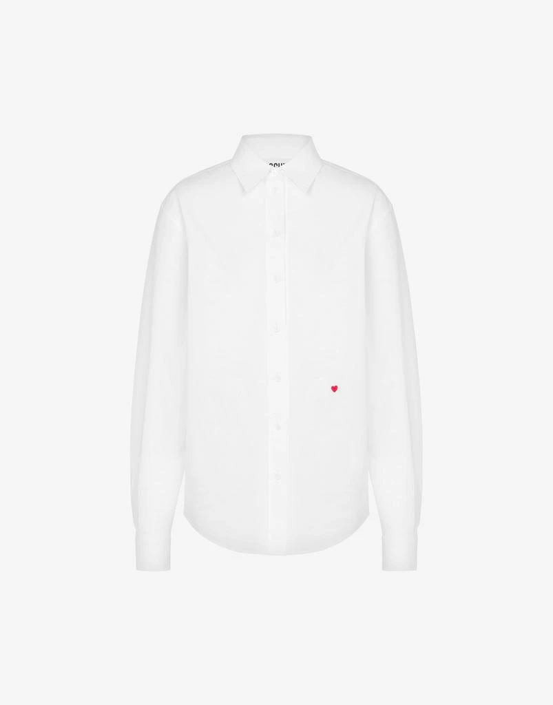 Moschino Little Heart Embroidery Poplin Shirt 1