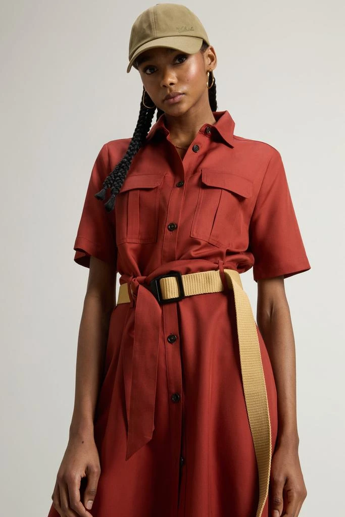 Woolrich Long Tencel Dress - Women - Red 4
