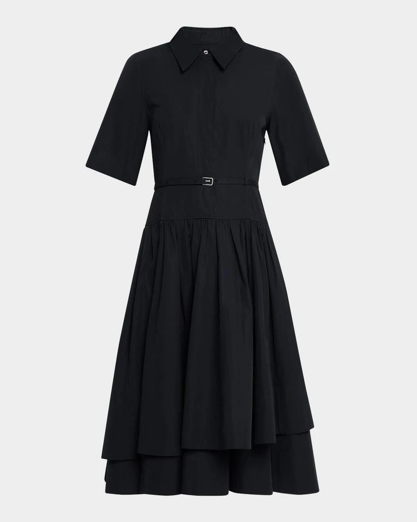 asymmetric hem dress Goldara | Black Bardot-Neck Maxi Dress With Ruffled Asymmetric-Hem main image 0