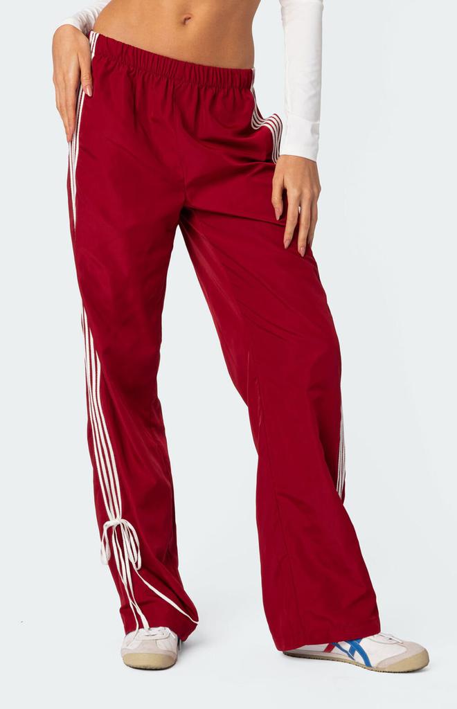 Edikted Remy Bow Ribbon Track Pants - Joggers - Free