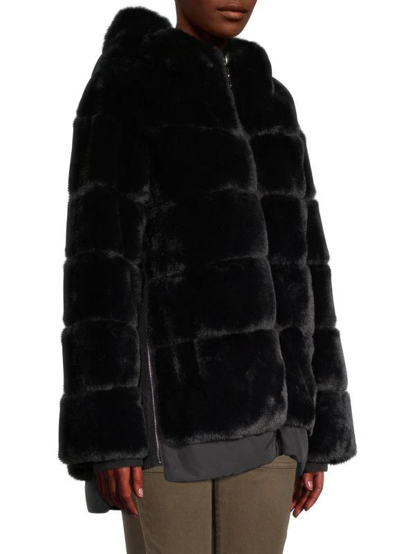 BELLE FARE Hooded Faux Fur Jacket 3